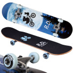 Drevený skateboard do 100 kg – modrý